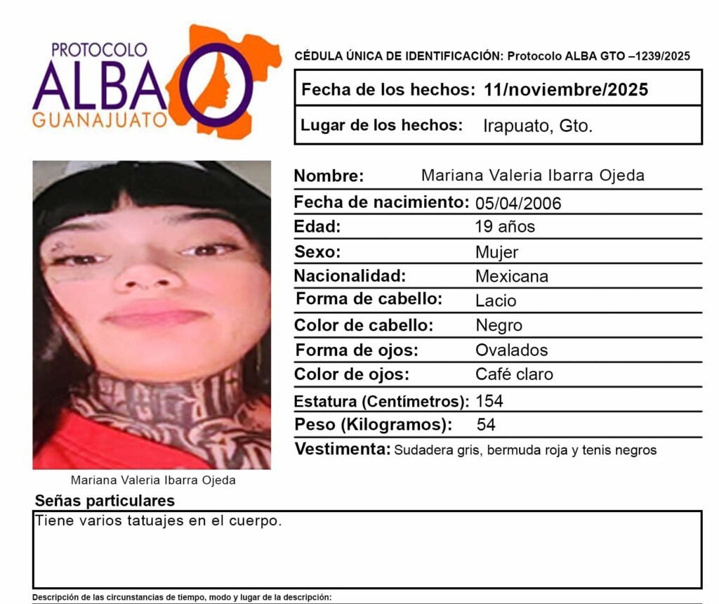 Sale a la tienda y desaparece en Irapuato, activan el Protocolo Alba por la joven Mariana Ibarra.